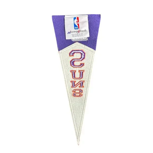American Vtg Winning Streak- 90s Phoenix Suns- NBA Basket Mini Felt Flag- 15x6" - Picture 6 of 7